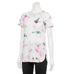 Women's Tek Gear® High Slit Tunic Tee -Casual Wear Hub 5232496 Teal Swirled