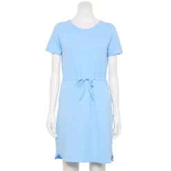 Women's Tek Gear® Essential Cinch-Waist Dress -Casual Wear Hub 5233784 Wildflower Blue