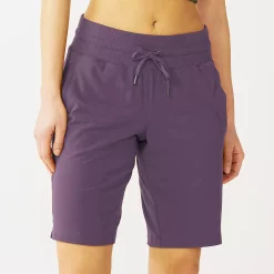 Women's Tek Gear® Essential Bermuda Shorts -Casual Wear Hub 5234540 Grape Grenache