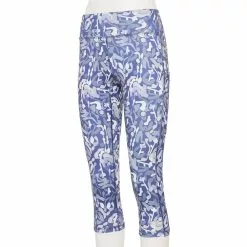 Women's Tek Gear® Core High-Waisted Capri Leggings -Casual Wear Hub 5234821 Blue Shapes
