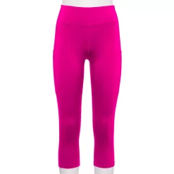 Women's Tek Gear® Core High-Waisted Capri Leggings -Casual Wear Hub 5234821 Fuchsia