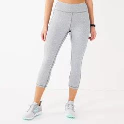 Women's Tek Gear® Core High-Waisted Capri Leggings -Casual Wear Hub 5234821 Gray