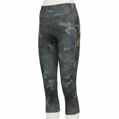Women's Tek Gear® Core High-Waisted Capri Leggings -Casual Wear Hub 5234821 Olive Camo