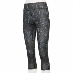 Women's Tek Gear® Core High-Waisted Capri Leggings -Casual Wear Hub 5234821 Slate Shapes