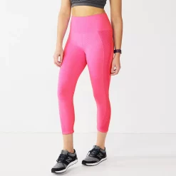 Women's Tek Gear® Seamless Capri Leggings -Casual Wear Hub 5234831 Pink Boom