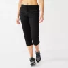 Women's Tek Gear® Weekend French Terry Capris -Casual Wear Hub 5235143 Black