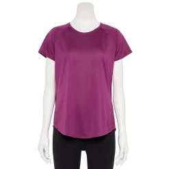 Petite Tek Gear® Core Crewneck Tee -Casual Wear Hub 5236259 Ravishing Orchid
