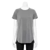 Petite Tek Gear® High Slit Tunic Tee -Casual Wear Hub 5240647 Charcoal