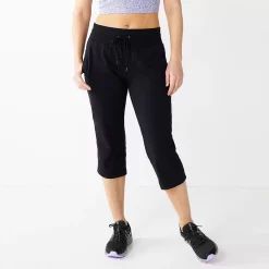 Petite Tek Gear® Essential Straight-Leg Workout Capris -Casual Wear Hub 5240761 Black