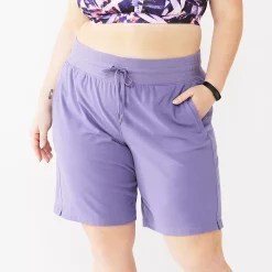 Plus Size Tek Gear® Essential Bermuda Shorts -Casual Wear Hub 5242807 Grape Yard