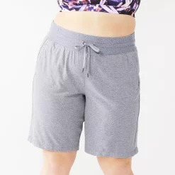 Plus Size Tek Gear® Essential Bermuda Shorts -Casual Wear Hub 5242807 Gray