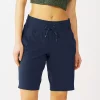 Petite Tek Gear® Essential Bermuda Shorts -Casual Wear Hub 5252477 Navy Romance