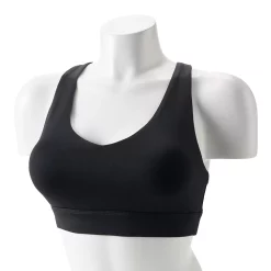 Tek Gear® Core Medium-Impact V-Neck Sports Bra -Casual Wear Hub 5256799 Black