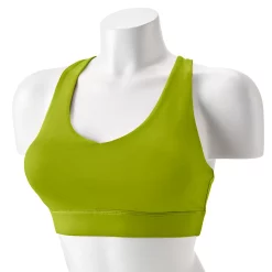 Tek Gear® Core Medium-Impact V-Neck Sports Bra -Casual Wear Hub 5256799 Encore Olive