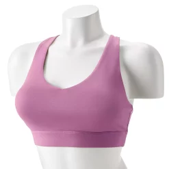 Tek Gear® Core Medium-Impact V-Neck Sports Bra -Casual Wear Hub 5256799 Luminous Pink