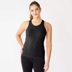 Women's Tek Gear® Seamless Racerback Tank -Casual Wear Hub 5256946 Black