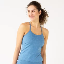 Women's Tek Gear® Brushed Strappy Tank -Casual Wear Hub 5257120 Blue Crayon