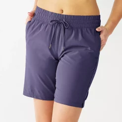 Women's Tek Gear® Woven Bermuda Shorts -Casual Wear Hub 5257937 Grape Yard