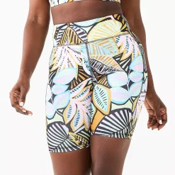 Women's Tek Gear® Core 9-in. High-Waisted Bike Shorts -Casual Wear Hub 5259015 Mint Tropical