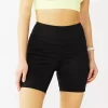 Women's Tek Gear® Core High-Waisted Bike Shorts -Casual Wear Hub 5259291 Black
