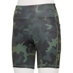 Women's Tek Gear® Core High-Waisted Bike Shorts -Casual Wear Hub 5259291 Olive Camo