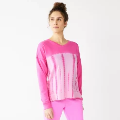Women's Tek Gear® French Terry Sweatshirt -Casual Wear Hub 5260067 Pink Trillion