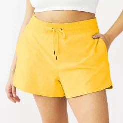 Plus Size Tek Gear® Essential Drawstring Shorts -Casual Wear Hub 5280466 Campfire