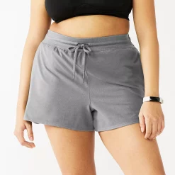 Plus Size Tek Gear® Essential Drawstring Shorts -Casual Wear Hub 5280466 Gray