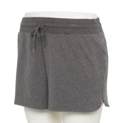 Plus Size Tek Gear® Essential Drawstring Shorts -Casual Wear Hub 5280466 Medium Ink Heather