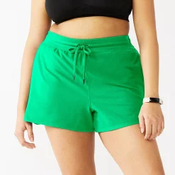 Plus Size Tek Gear® Essential Drawstring Shorts -Casual Wear Hub 5280466 Monet Green