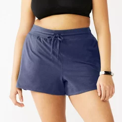 Plus Size Tek Gear® Essential Drawstring Shorts -Casual Wear Hub 5280466 Navy Romance