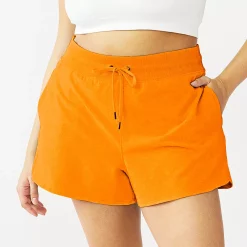 Plus Size Tek Gear® Essential Drawstring Shorts -Casual Wear Hub 5280466 Orange Jazz