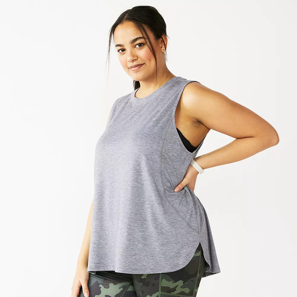 Plus Size Tek Gear® Easy High-Low Tank 2 Plus Size Tek Gear® Easy High-Low Tank - Image 2