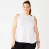 Plus Size Tek Gear® Easy High-Low Tank -Casual Wear Hub 5283039 White