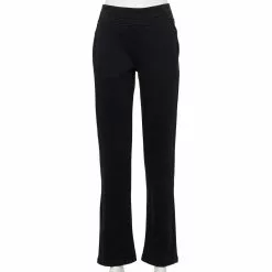 Petite Tek Gear® Ultrasoft Fleece Straight-Leg Pants -Casual Wear Hub 5284561 Mineral Black