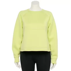 Plus Size Tek Gear® Run Popover Top -Casual Wear Hub 5481926 Green Romantica