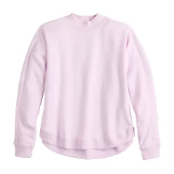 Women's Tek Gear® Ultrasoft Fleece Mockneck Sweatshirt -Casual Wear Hub 5523249 ALT2