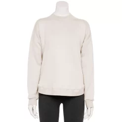 Women's Tek Gear® Ultrasoft Fleece Mockneck Sweatshirt -Casual Wear Hub 5523249 Natural Scallop