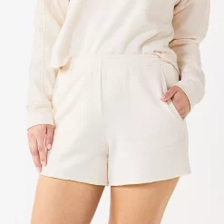 Women's Tek Gear® Ultrasoft Raw-Hem Shorts -Casual Wear Hub 5523332 Natural Scallop