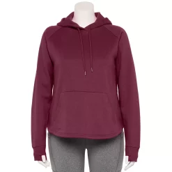 Plus Size Tek Gear® Ultrasoft Fleece Hoodie -Casual Wear Hub 5527170 Night Sangria