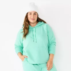 Plus Size Tek Gear® Ultrasoft Fleece Hoodie -Casual Wear Hub 5527170 Shy Green