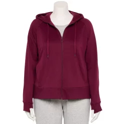 Plus Size Tek Gear® Ultrasoft Fleece Jacket 19 Plus Size Tek Gear® Ultrasoft Fleece Jacket -Casual Wear Hub 5540291 Night Sangria