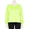 Plus Size Tek Gear® Easy Ultrasoft Fleece Crewneck Sweatshirt -Casual Wear Hub 5540652 Real Lemon