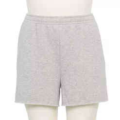 Plus Size Tek Gear® Ultrasoft Fleece Raw-Hem Shorts -Casual Wear Hub 5540831 Metro Heather