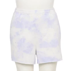 Plus Size Tek Gear® Ultrasoft Fleece Raw-Hem Shorts -Casual Wear Hub 5540831 Purple Dye Effect