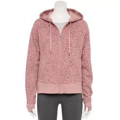 Women's Tek Gear® Ultrasoft Fleece Jacket -Casual Wear Hub 5543170 Rose Leopard