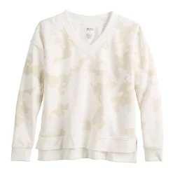 Women's Tek Gear® Ultrasoft Fleece Step-Hem V-neck Top -Casual Wear Hub 5543909 ALT2