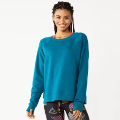 Women's Tek Gear® Easy Ultrasoft Fleece Sweatshirt -Casual Wear Hub 5543912 Night Life Teal