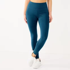 Women's Tek Gear® Ultrastretch High-Waisted Side Pocket Full-Length Leggings -Casual Wear Hub 5550156 Blue Crayon