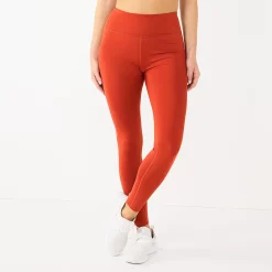 Women's Tek Gear® Ultrastretch High-Waisted Side Pocket Full-Length Leggings -Casual Wear Hub 5550156 Cranberry Kiss